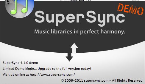 SuperSync Demo 4.1 : Main window