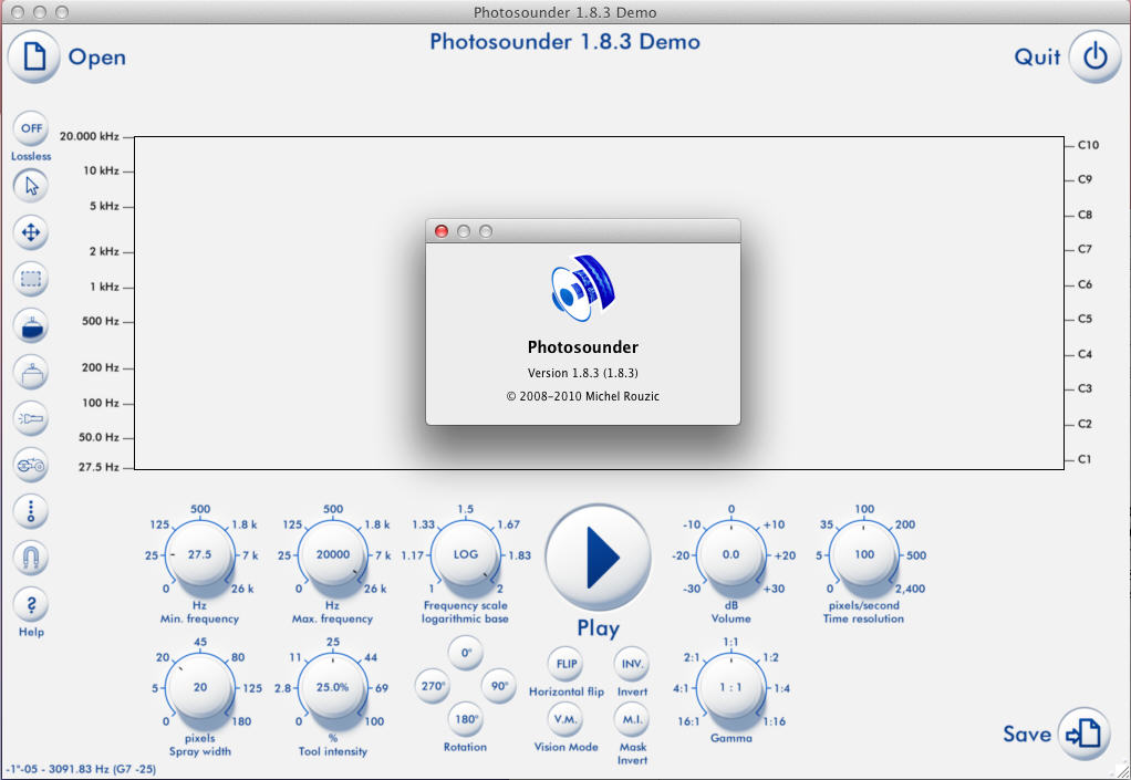 Photosounder 1.8 : Main Window