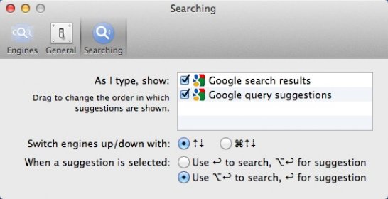 Configuring Searching Settings