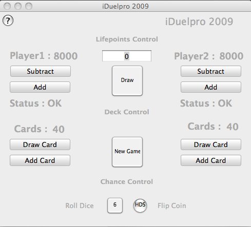 iDuelpro 1.0 : Main window