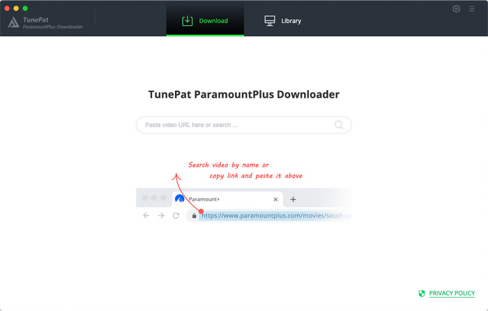 TunePat ParamountPlus Video Downloader 1.0 : Main Window