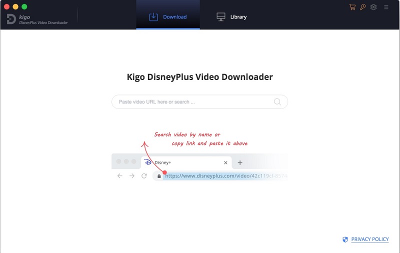 Kigo DisneyPlus Video Downloader for Mac 1.1 : Main Window