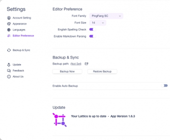 Backup and Sync Options