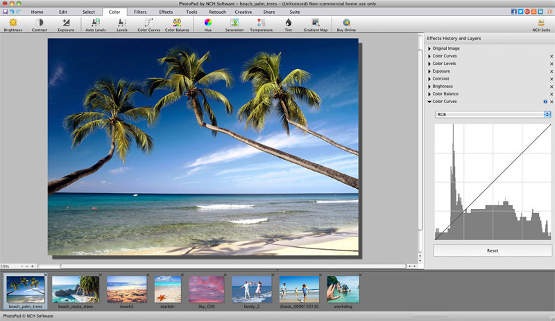 PhotoPad Pro Edition for Mac 9.54 : Main Window