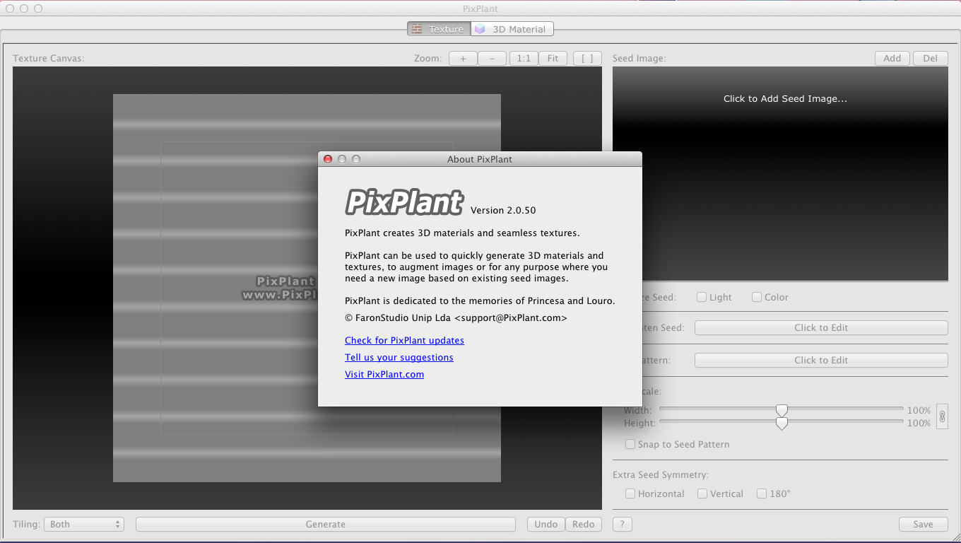 PixPlant 2.0 : Main Window