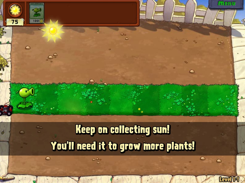 Plants vs. Zombies : First level