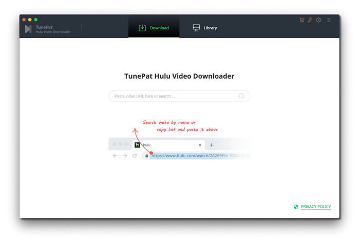 TunePat Hulu Video Downloader 1.1 : Main Window