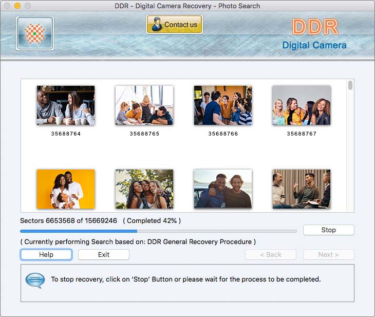 Mac Data Recovery Software for Digital Camera 6.1 : Main Window