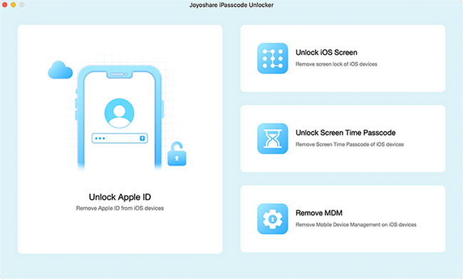 Joyoshare iPasscode Unlocker for Mac 4.0 : Main Window