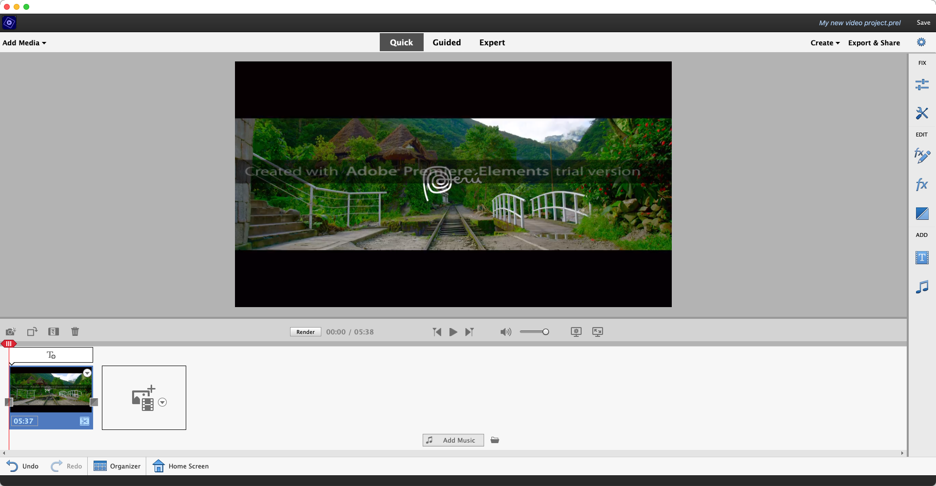 Adobe Premiere Elements 2023 21.0 : Main Window
