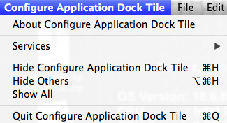 Configure Application Dock Tile 1.0 : Program Window
