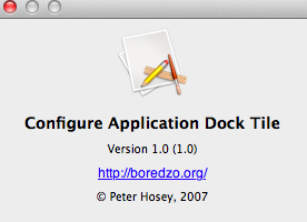 Configure Application Dock Tile 1.0 : About