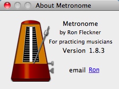 Metronome : About window