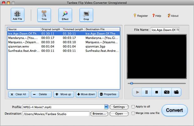 Flip Video Converter 2.3 : Program window