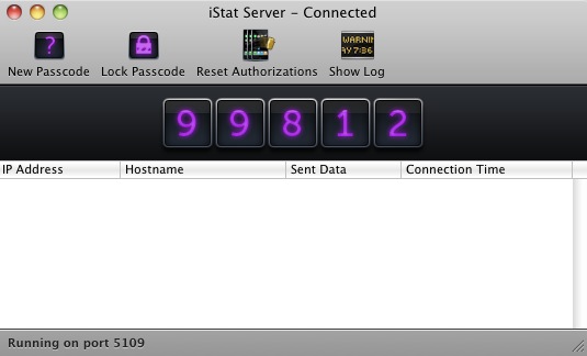 iStat Server 1.0 : Main window