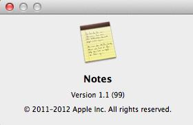 Notes by Apple Inc. 1.1 : About Screen