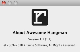 Awesome Hangman 1.1 : About window