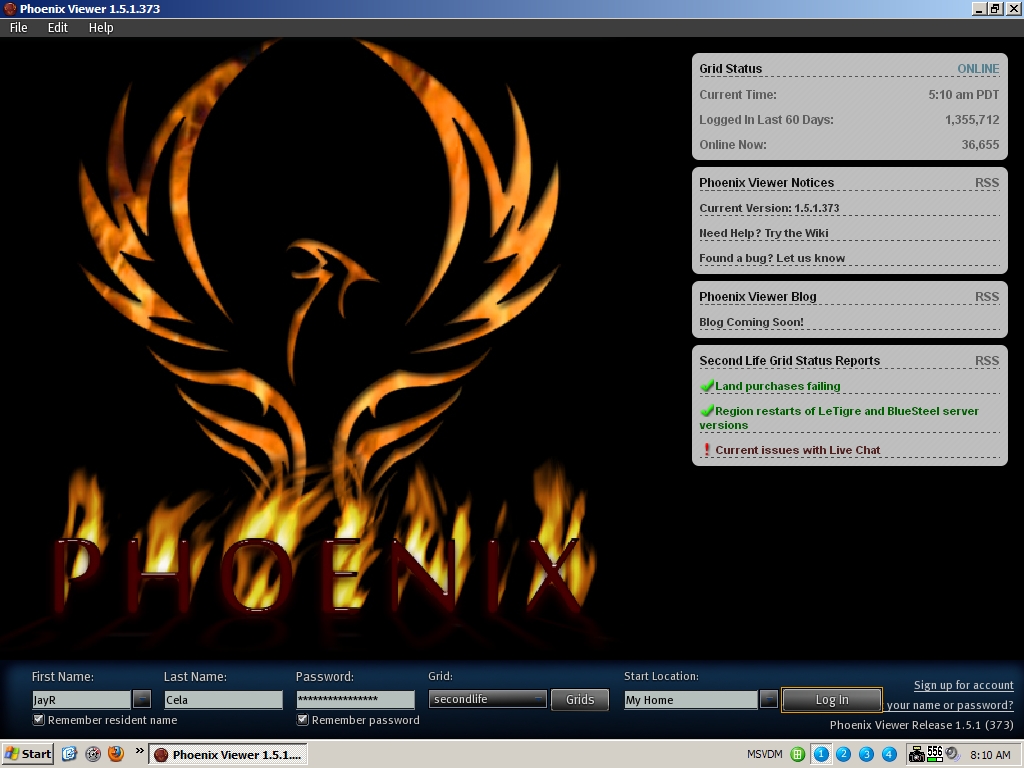 Firestorm Viewer 1.5 : Main window