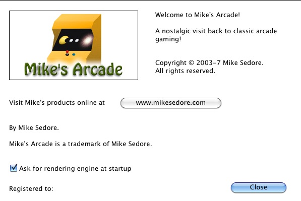 Mike's Arcade 1.1 : About