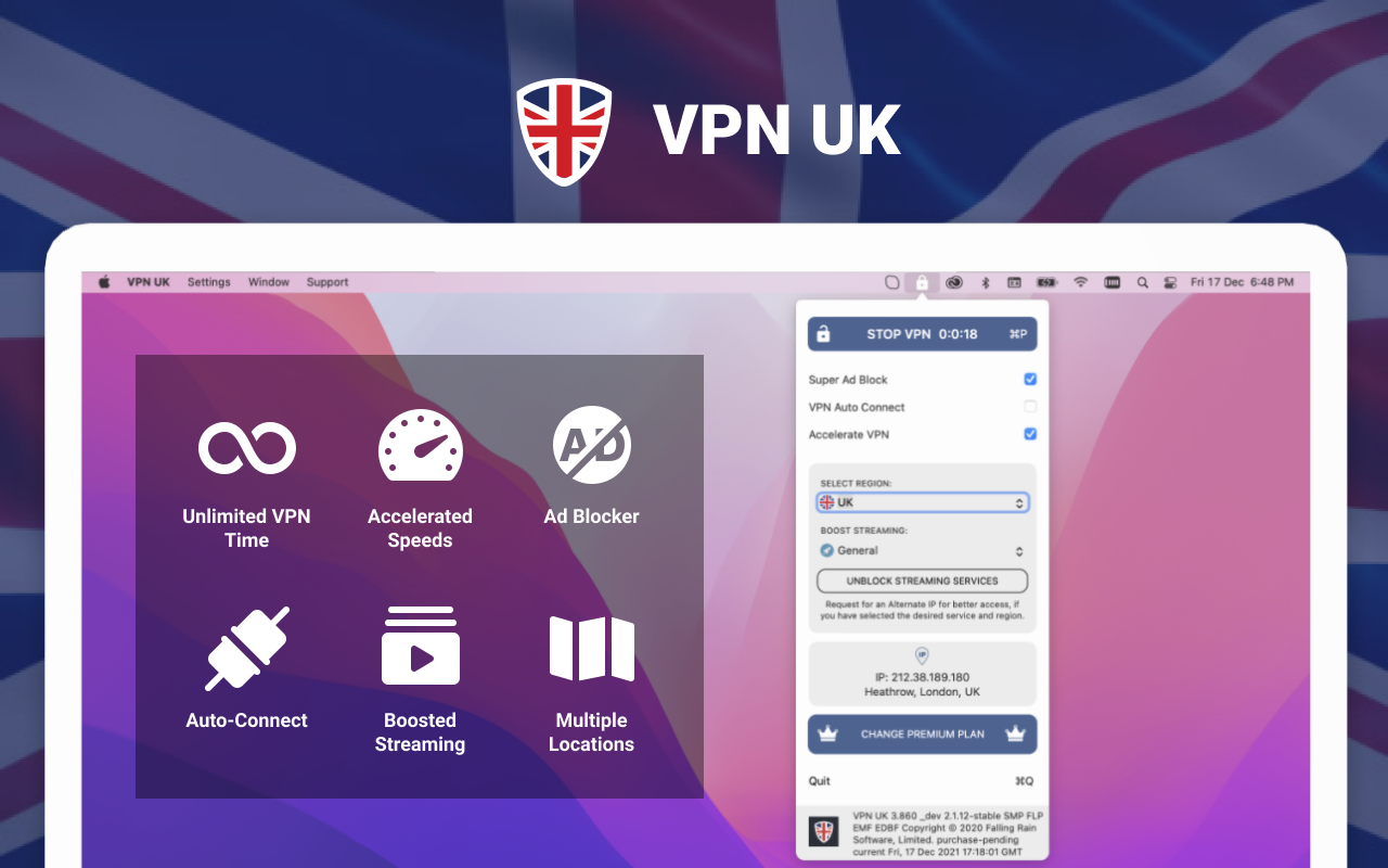 VPN UK 3.9 : Main Window