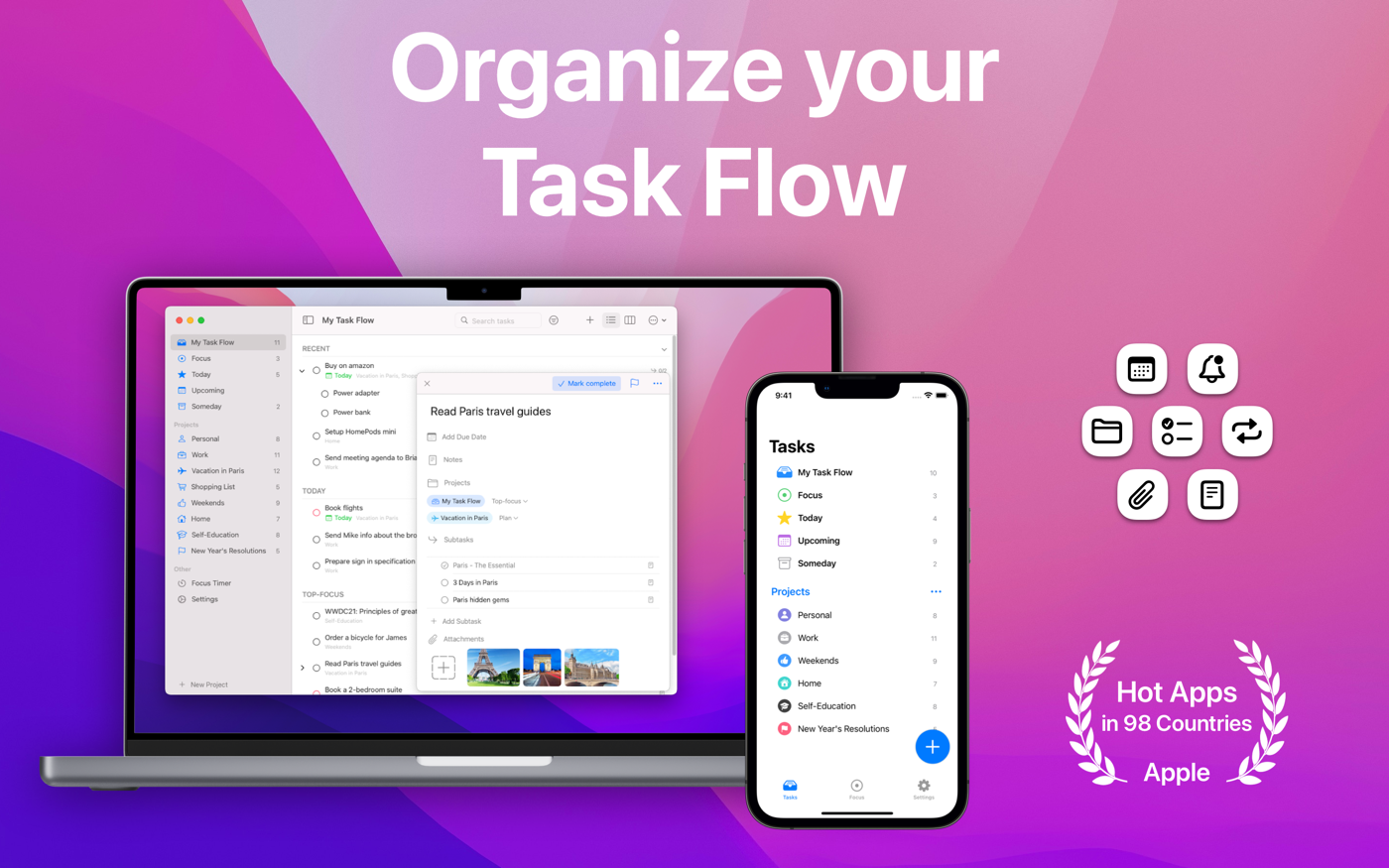 TaskFlow 1.7 : Main Window