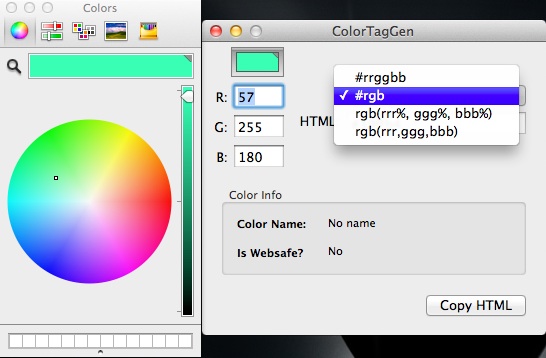 ColorTagGen 1.0 : Color Codes