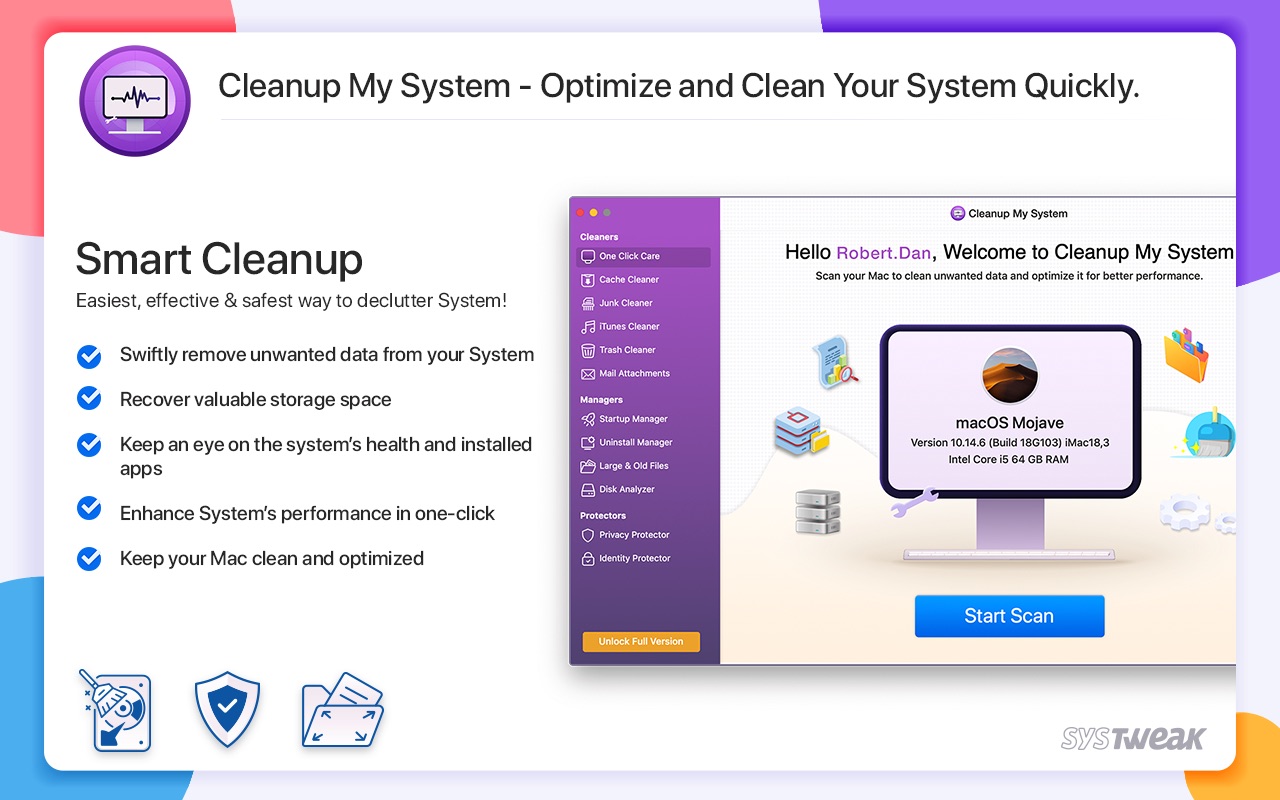 Cleanup My System 2.2 : Main Window