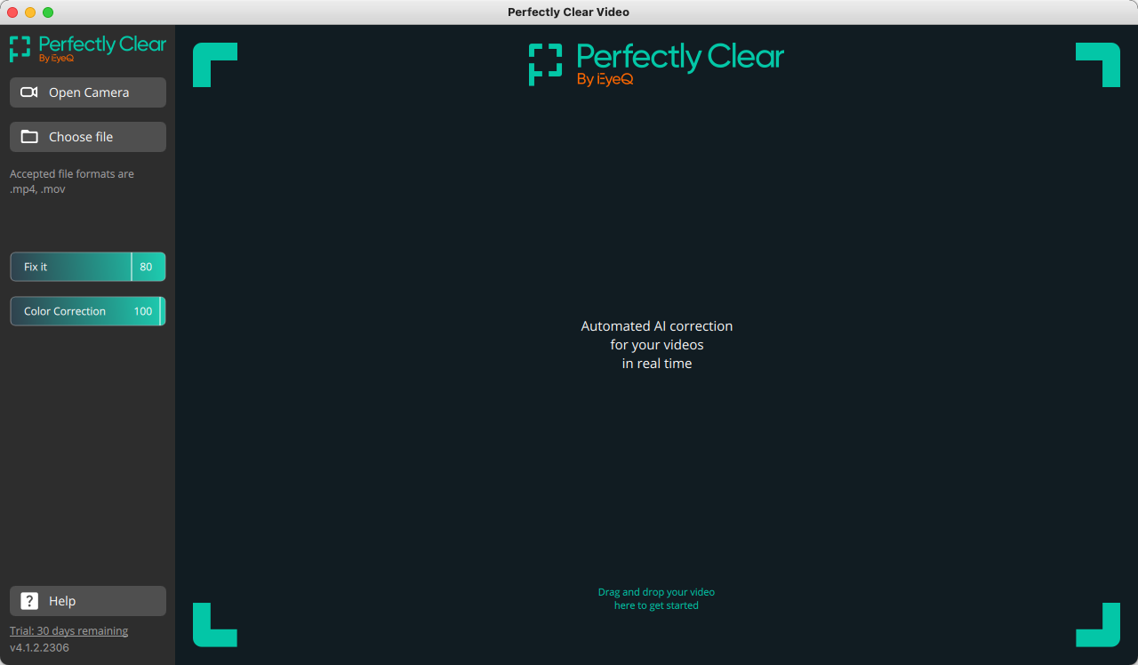Perfectly Clear Video 4.1 : Main Window