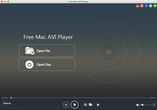 Aiseesoft Free Mac AVI Player 6.6 : Main Window