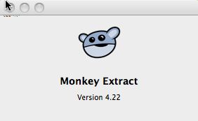 Monkey Extract 4.2 beta : Main window