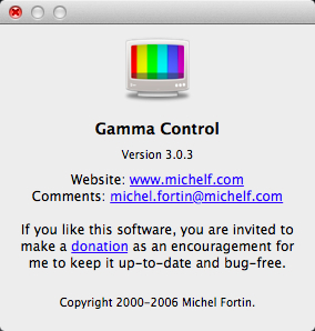 Gamma Control 3.0 : About