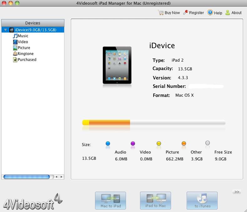 4Videosoft iPad Manager for Mac 3.2 : Summary