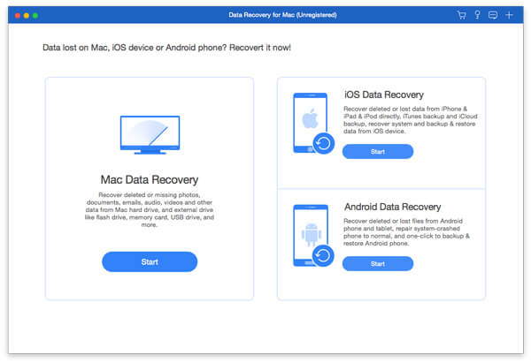 Apeaksoft Data Recovery for Mac 1.5 : Main Window