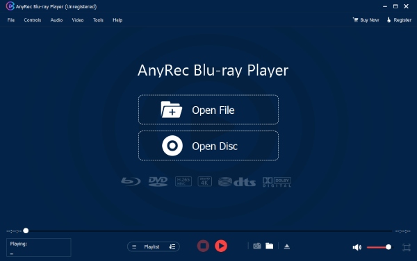 AnyRec Blu-ray Player for Mac 1.0 : Main Window