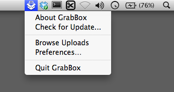 GrabBox 1.1 : Menubar integration