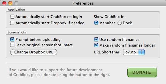 GrabBox 1.1 : Program Preferences