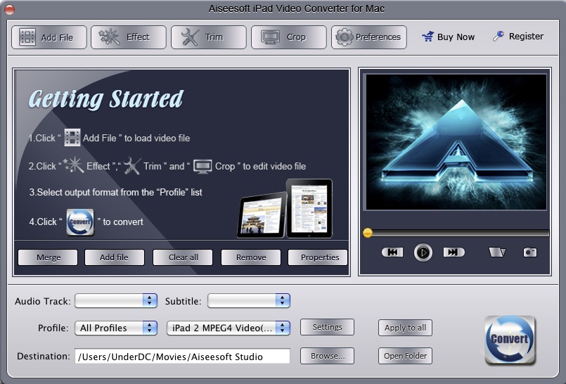 Aiseesoft iPad Software Pack for Mac 3.3 : Video converter
