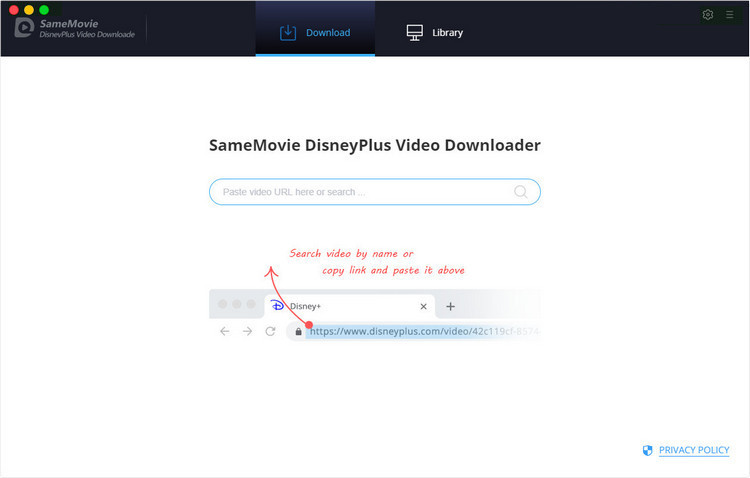 SameMovie DisneyPlus Video Downloader 1.5 : Main Window