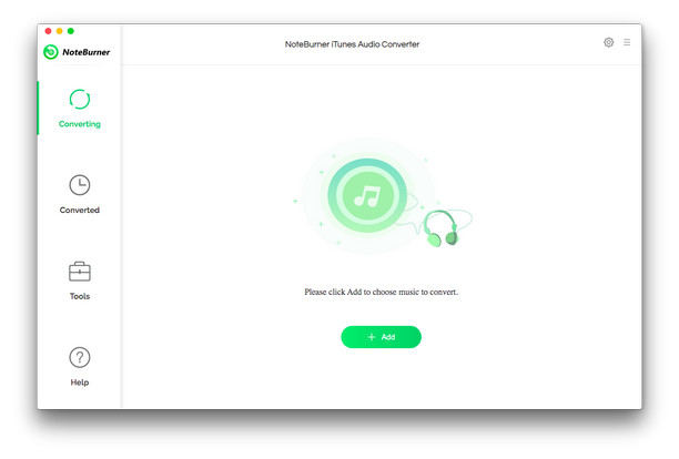 NoteBurner iTunes Audio Converter for Mac 3.8 : Main Window