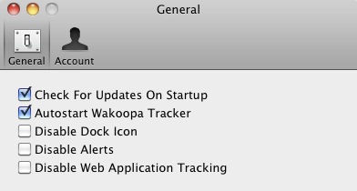 Wakoopa Tracker 1.0 : Preferences