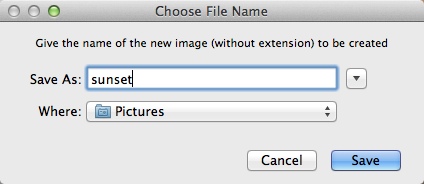 ImageFuser 0.7 : Entering Output File Name