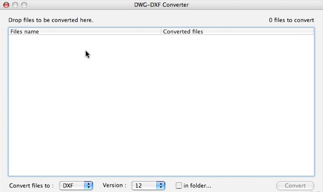 DWG-DXF Converter 1.4 : Main window