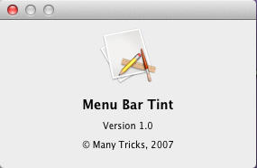Menu Bar Tint 1.0 : About Window