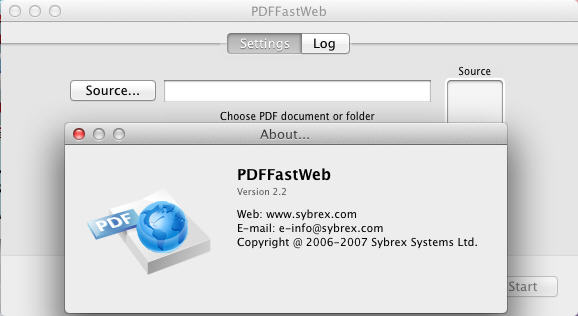PDFFastWeb 2.2 : Main Window