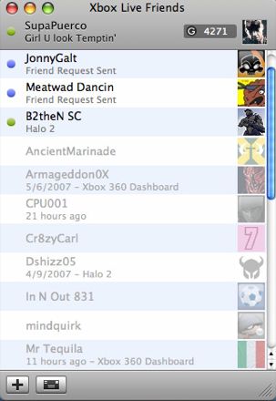 Xbox Live Friends 0.5 : Main window