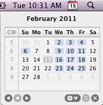 MenuCalendarClock iCal 4.1 : Calendar