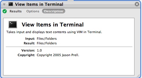 View Items in Terminal Installer 1.0 : Main window
