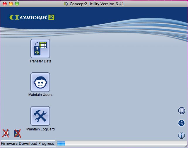 Concept2 Utility 6.4 : Main window