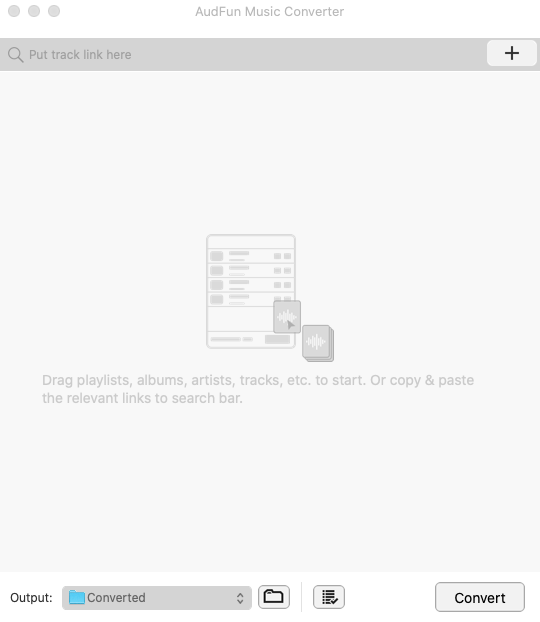AudFun Spotify Music Converter for Mac 1.9 : Main Window