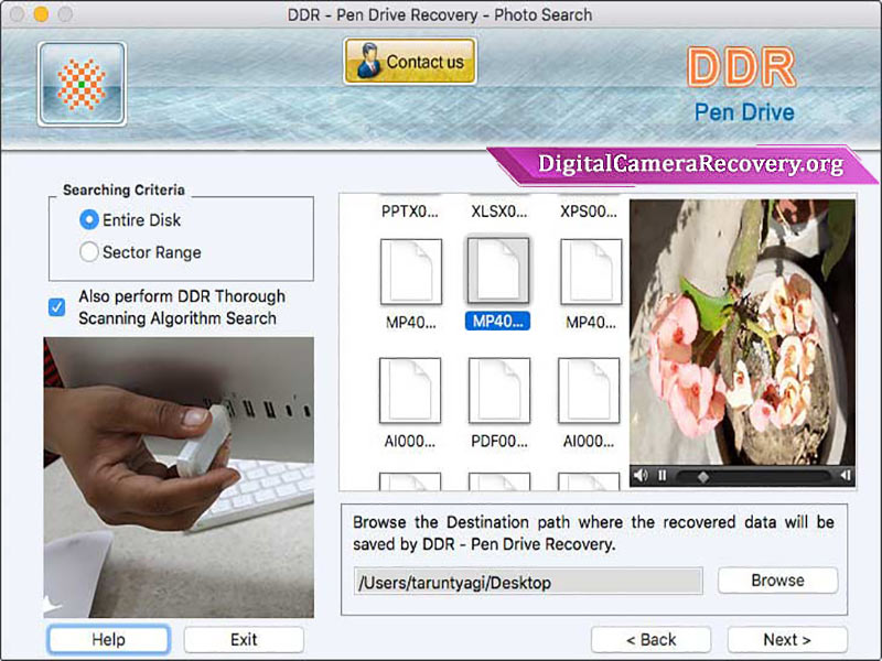 Pen Drive Recovery Software for Mac 7.6 : Main Window